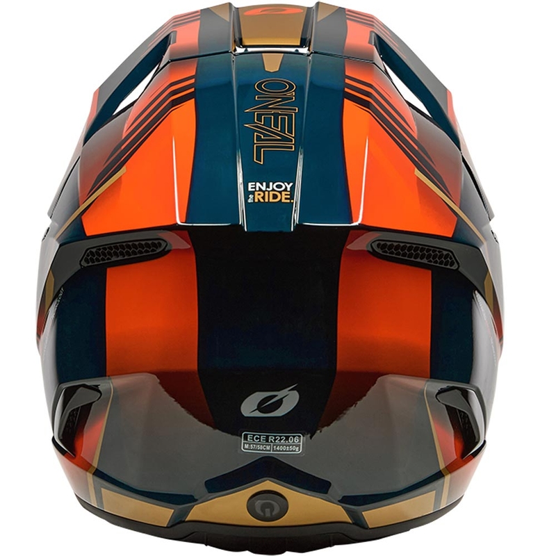 Motocross-Helm O'Neal 3SRS Haze blau-orange-gold