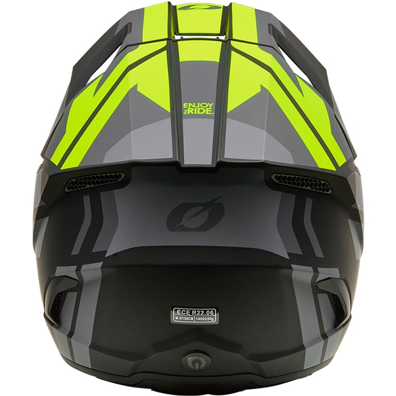 Motocross-Helm O´Neal 3SRS Ride, matt schwarz-grau-fluoreszierend gelb