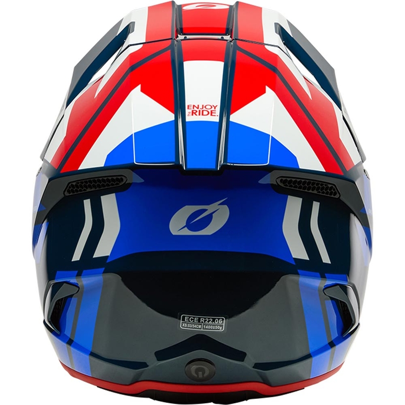 Motocross-Helm O'Neal 3SRS Ride blau-weiß-rot