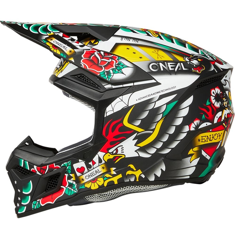 O'Neal 3SRS Inked mehrfarbiger Kinder-Motocrosshelm