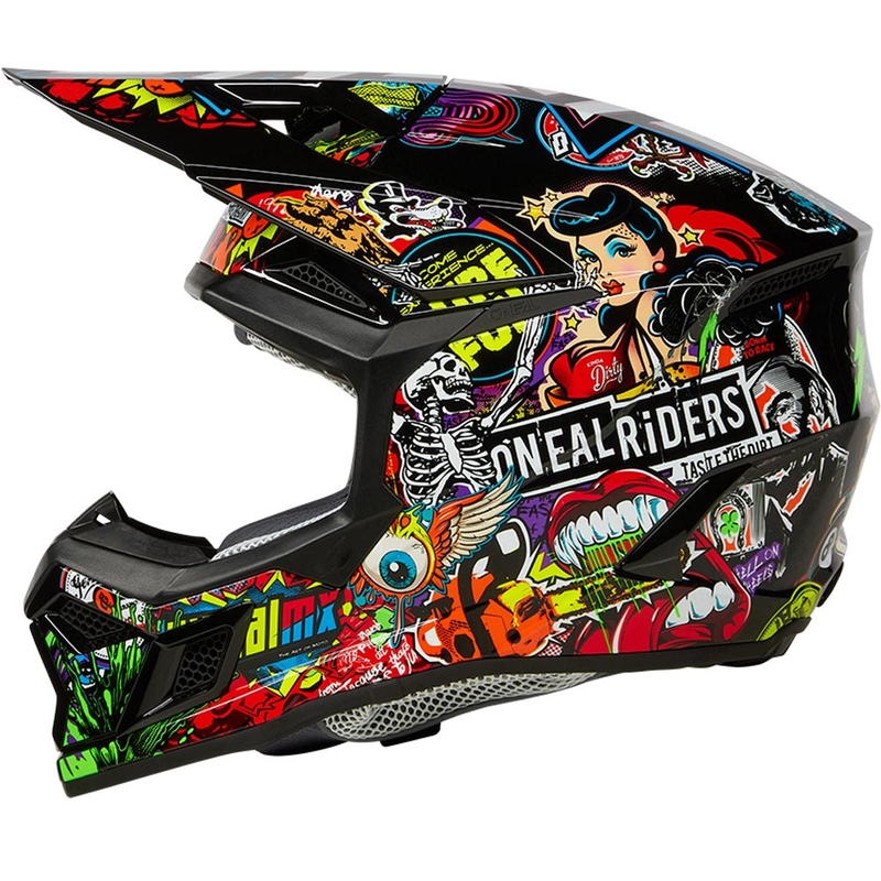 O'Neal 3SRS Crank Motocross-Helm, mehrfarbig