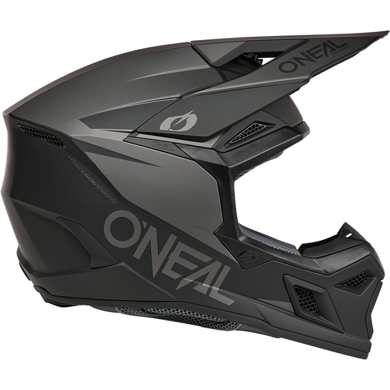 Motocross-Helm O´Neal 3SRS Solid matt schwarz-grau