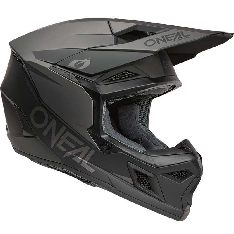 Motocross-Helm O´Neal 3SRS Solid matt schwarz-grau