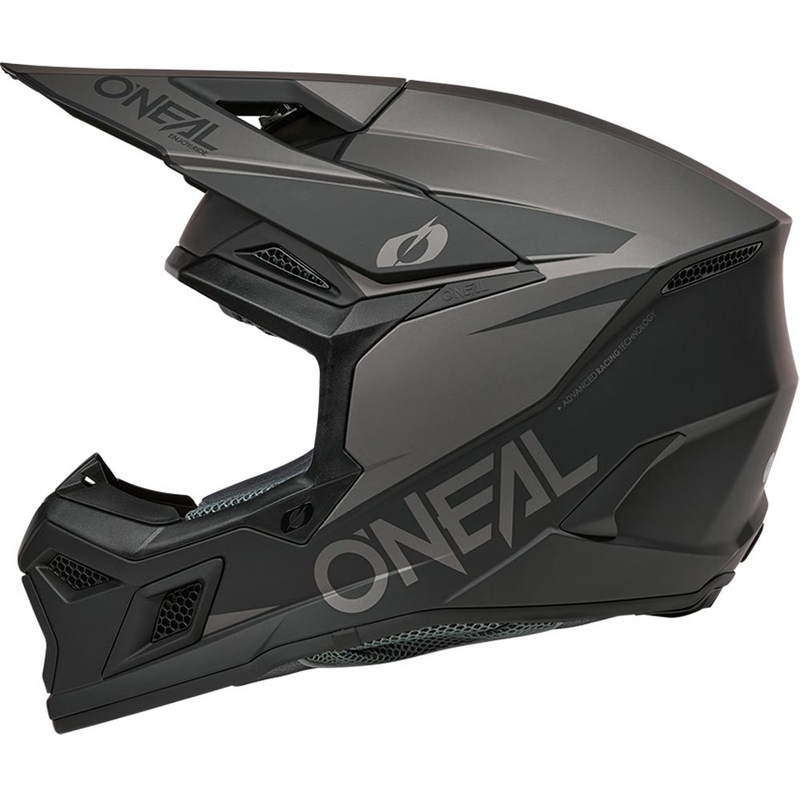 Motocross-Helm O´Neal 3SRS Solid matt schwarz-grau