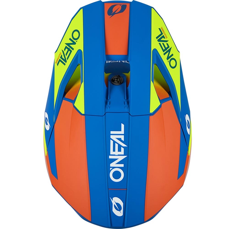 Motocross-Helm O´Neal 3SRS Solid, mattblau-fluoreszierend gelb