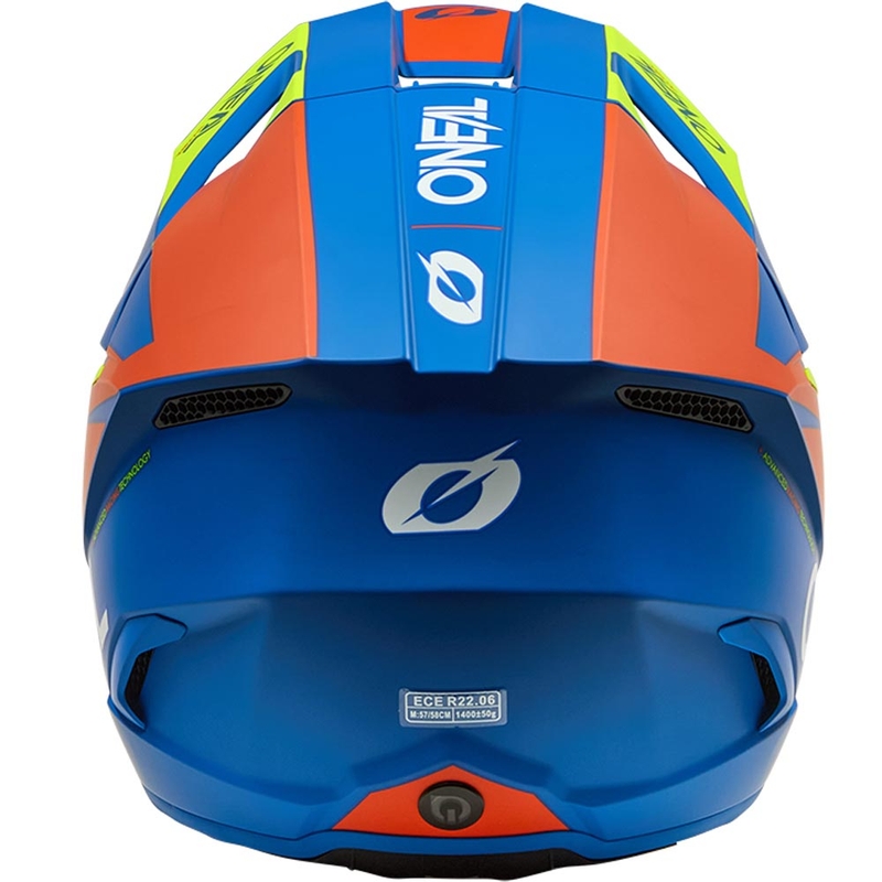 Motocross-Helm O´Neal 3SRS Solid, mattblau-fluoreszierend gelb
