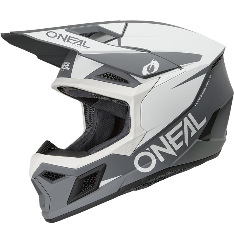 Motocross-Helm O´Neal 3SRS Solid matt weiß-grau