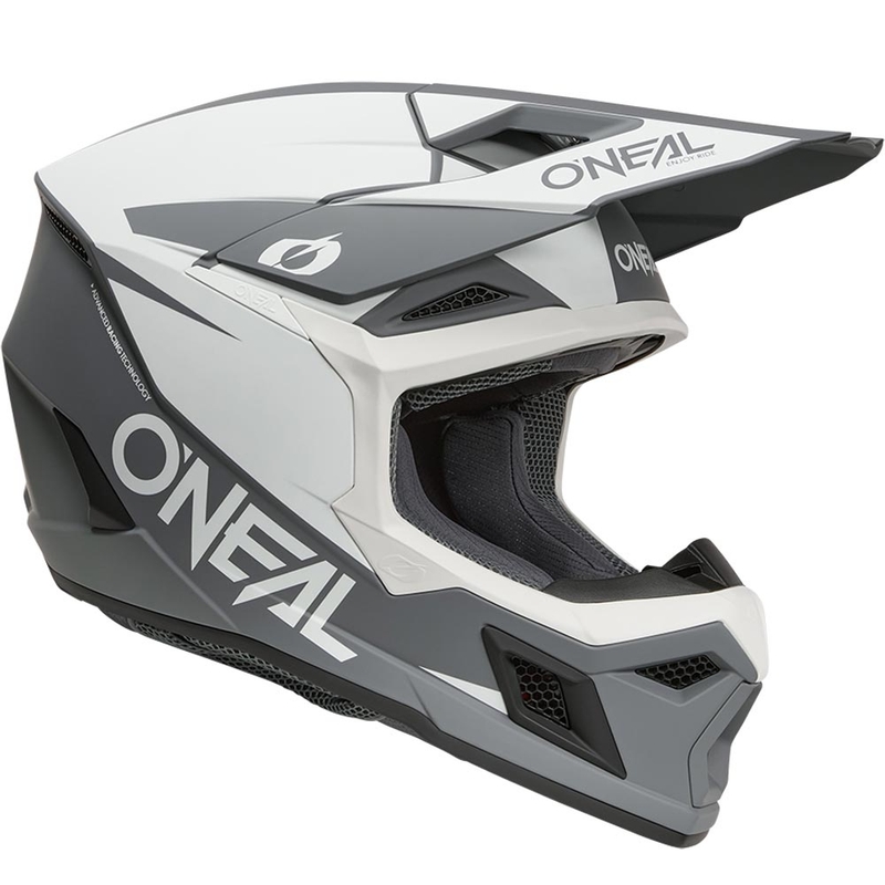 Motocross-Helm O´Neal 3SRS Solid matt weiß-grau