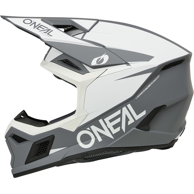 Motocross-Helm O´Neal 3SRS Solid matt weiß-grau