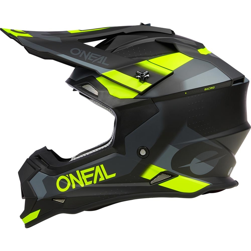 Motocross-Helm O´Neal 2SRS Spyde, matt schwarz-grau-fluoreszierend gelb
