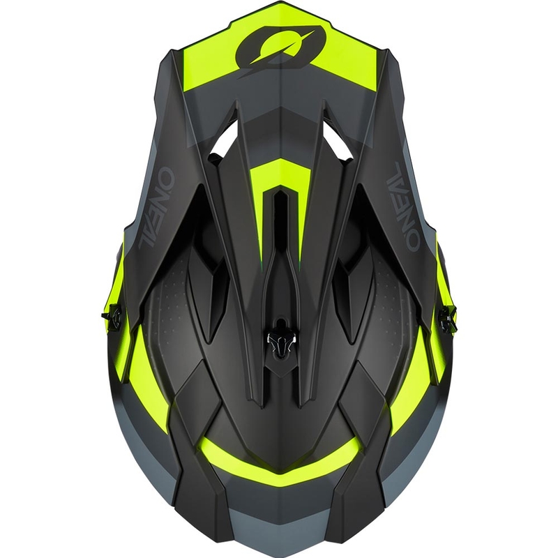 Motocross-Helm O´Neal 2SRS Spyde, matt schwarz-grau-fluoreszierend gelb