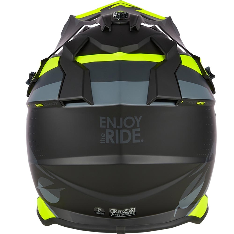 Motocross-Helm O´Neal 2SRS Spyde, matt schwarz-grau-fluoreszierend gelb