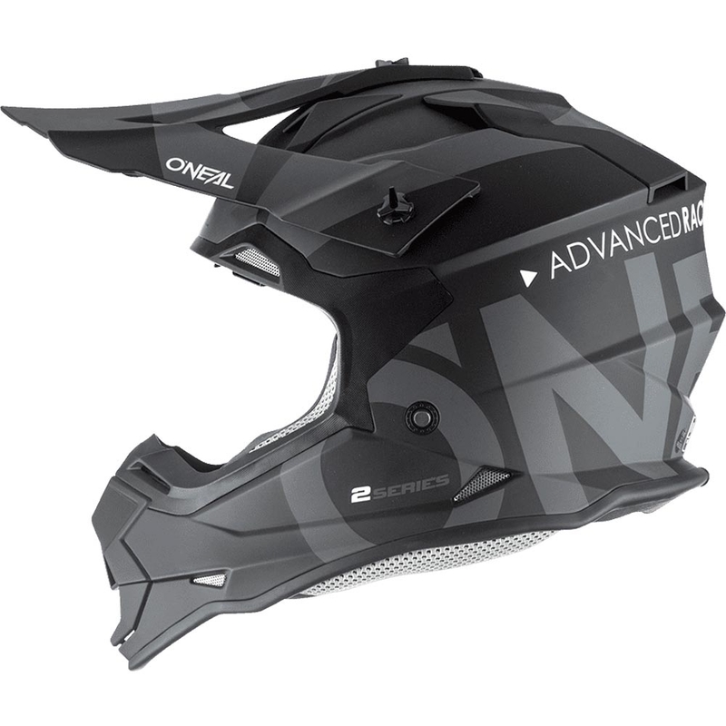 Motocross-Helm O'Neal 2SRS Slick schwarz-grau