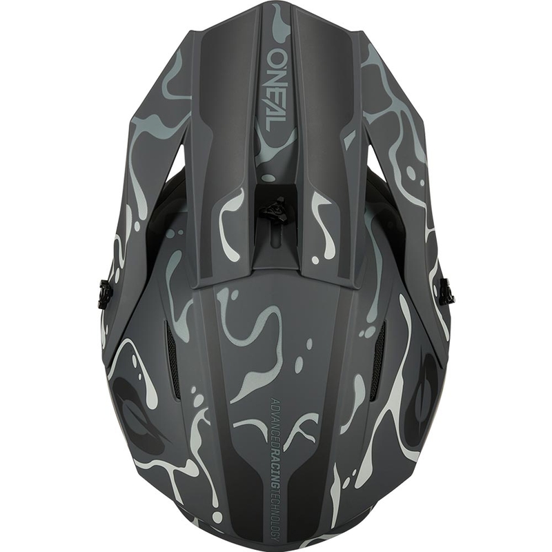 Motocross-Helm O´Neal 1SRS Splash matt schwarz-grau