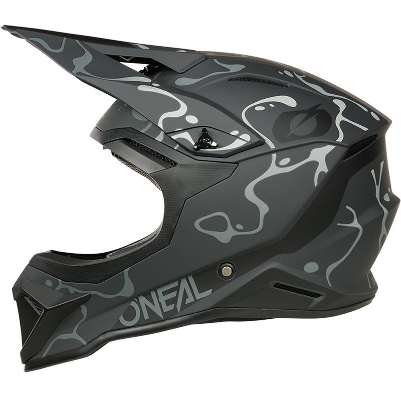 Motocross-Helm O´Neal 1SRS Splash matt schwarz-grau