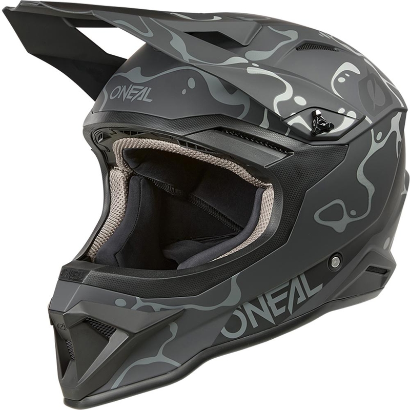 Motocross-Helm O´Neal 1SRS Splash matt schwarz-grau