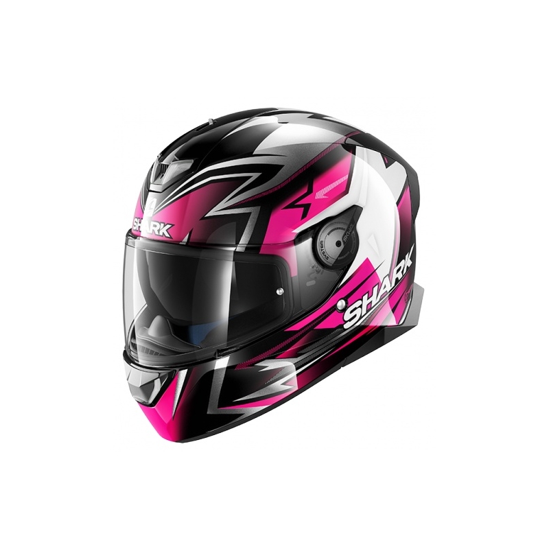Integralhelm SHARK SKWAL 2 Oliveira schwarz-weiß-rosa