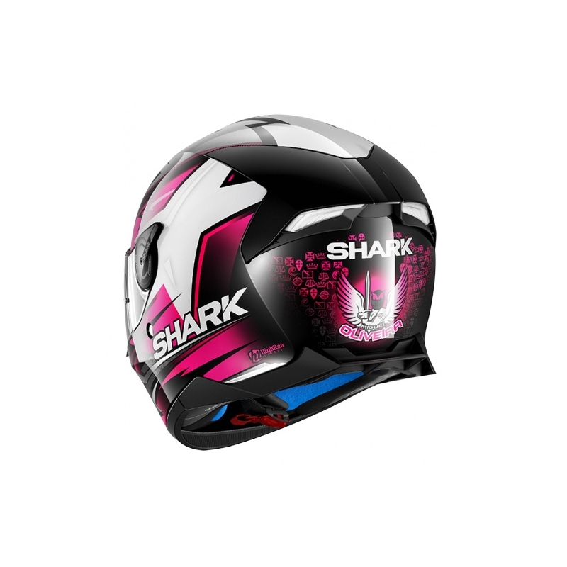 Integralhelm SHARK SKWAL 2 Oliveira schwarz-weiß-rosa