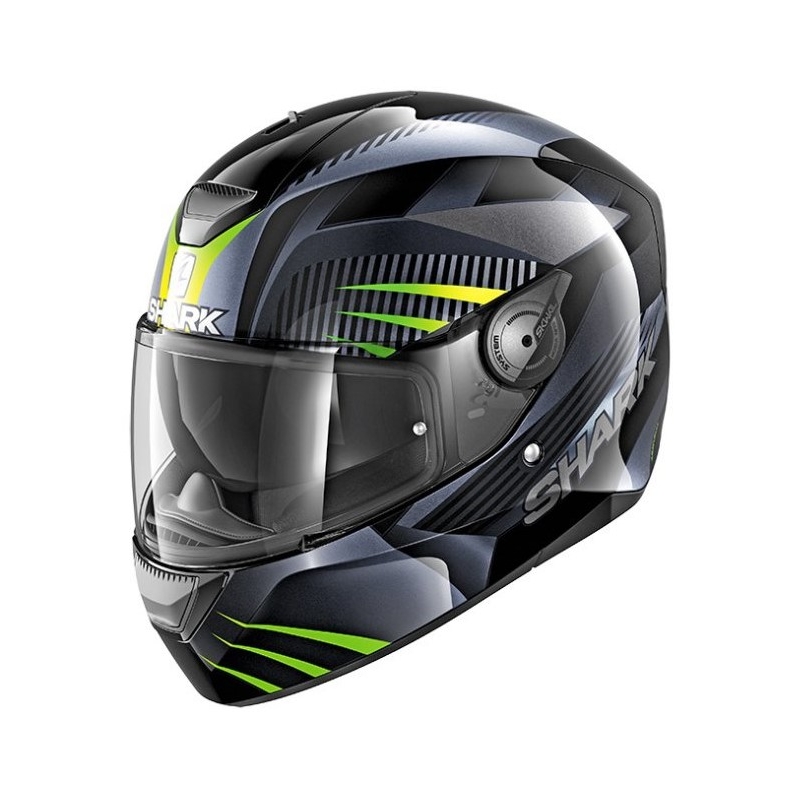 Integralhelm SHARK D-SKWAL Mercurium schwarz-grau-fluo grün Ausverkauf