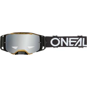 Motocross-Brille O´Neal B-33 Hexa schwarz-gold (silber verspiegeltes Plexiglas)