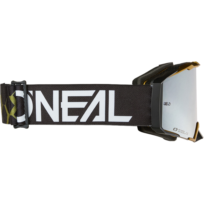 Motocross-Brille O´Neal B-33 Hexa schwarz-gold (silber verspiegeltes Plexiglas)