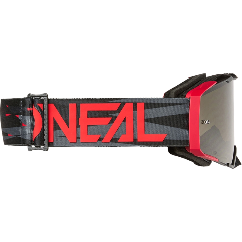 Motocross-Brille O´Neal B-33 Ictus schwarz-rot (graues Plexiglas)
