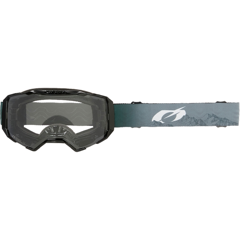 Motocross-Brille O´Neal B-22 Covert grau-grün (klares Plexiglas)