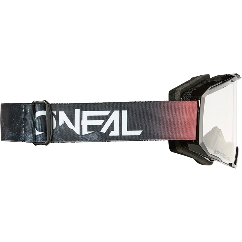 Motocross-Brille O´Neal B-22 Covert schwarz-rot (klares Plexiglas)