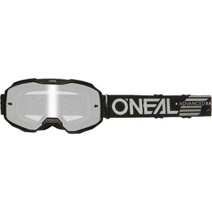 Motocross-Brille O´Neal B-10, komplett schwarz (verspiegeltes silbernes Plexiglas)