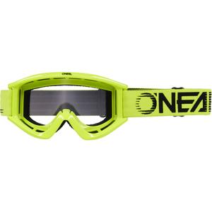 Motocross-Brille O´Neal B-Zero fluoreszierend gelb (klares Plexiglas)