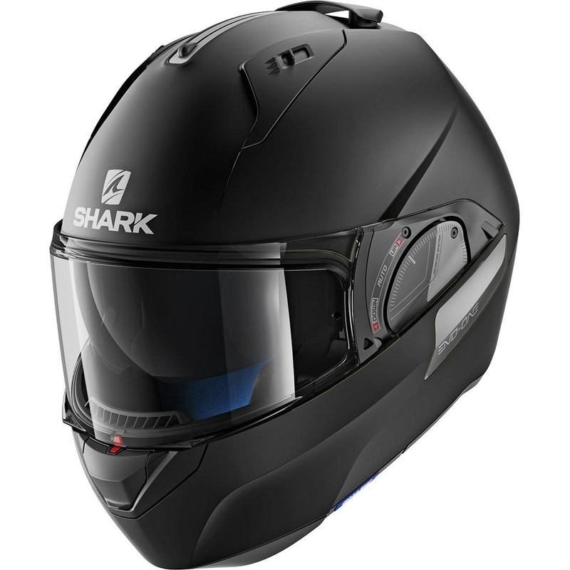 SHARK EVO-ONE 2 Blank Mat Black Matte Flip Helm