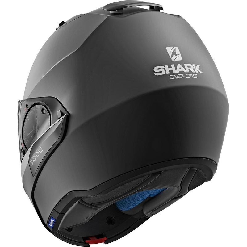 SHARK EVO-ONE 2 Blank Mat Black Matte Flip Helm