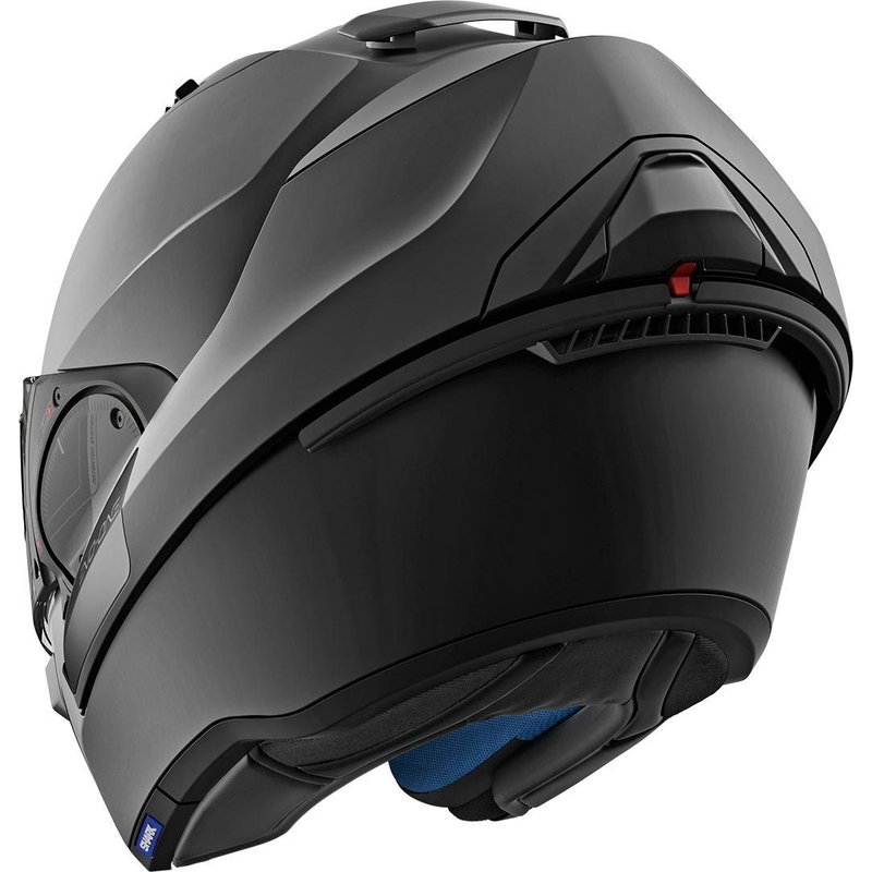 SHARK EVO-ONE 2 Blank Mat Black Matte Flip Helm