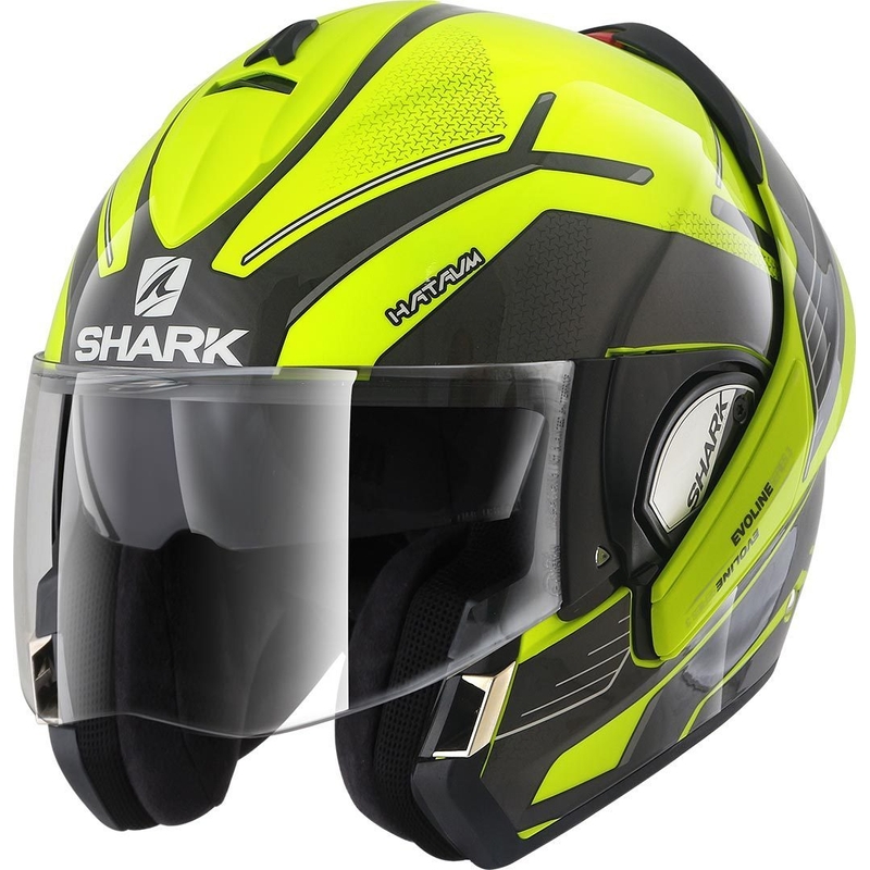 SHARK EVOLINE 3 Hataum schwarz-fluo gelb tipping Helm Ausverkauf