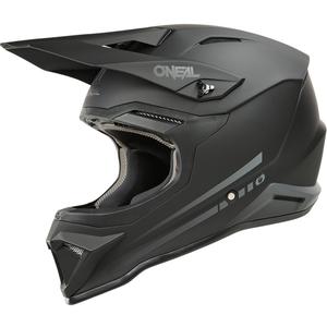 O'Neal 3SRS Kinder-Motocrosshelm, einfarbig mattschwarz