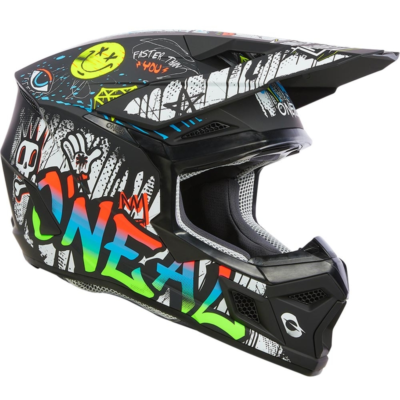 O'Neal 3SRS Rancid Kinder-Motocrosshelm, schwarz-weiß