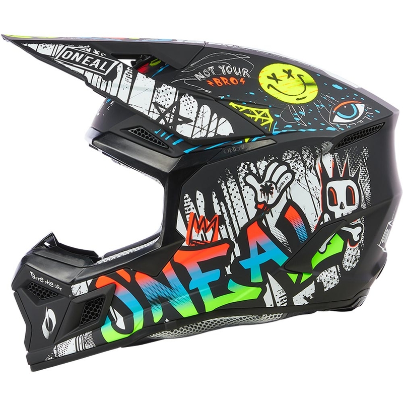 O'Neal 3SRS Rancid Kinder-Motocrosshelm, schwarz-weiß