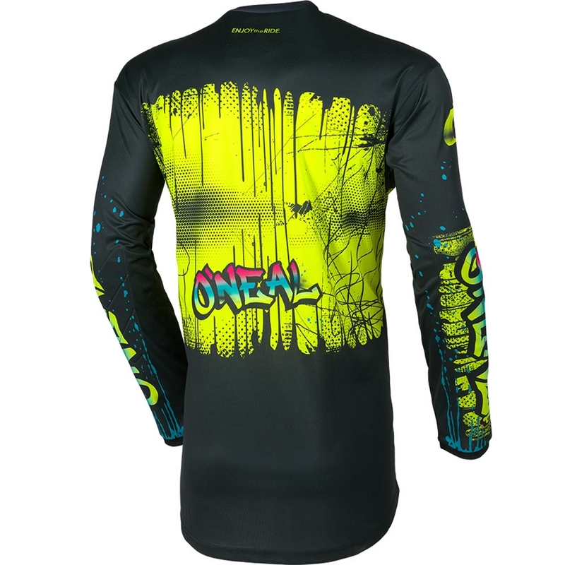 O'Neal Element Rancid Kinder-Motocross-Trikot Schwarz-Fluoreszierendes Gelb