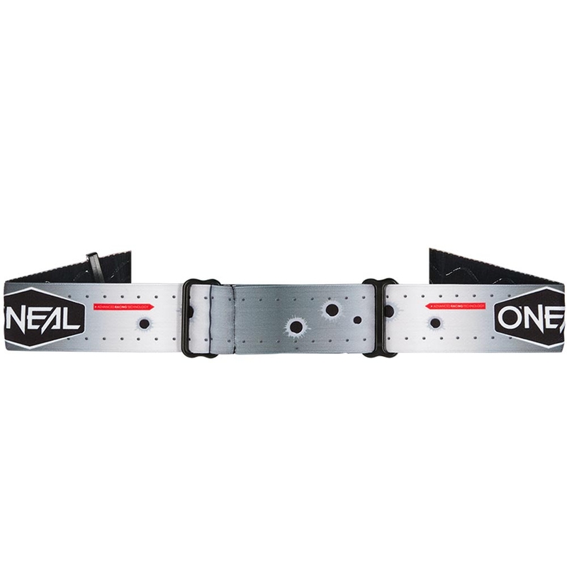 Kinder-Motocrossbrille O'Neal B-10 HR, mehrfarbig mit iridiumrotem Plexiglas
