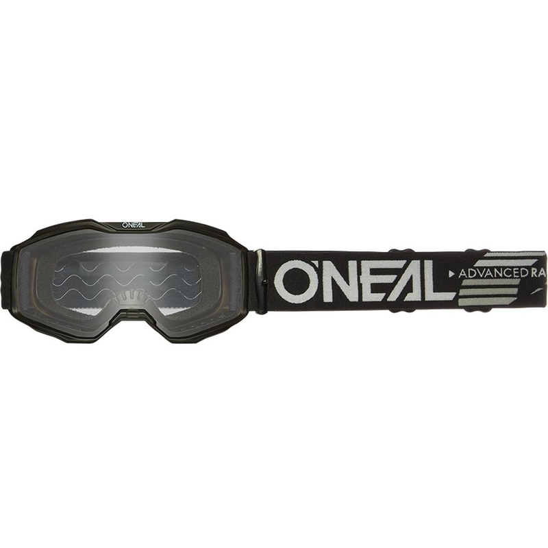 O'Neal B-10 Solid Kinder-Motocrossbrille, schwarz mit klaren Gläsern