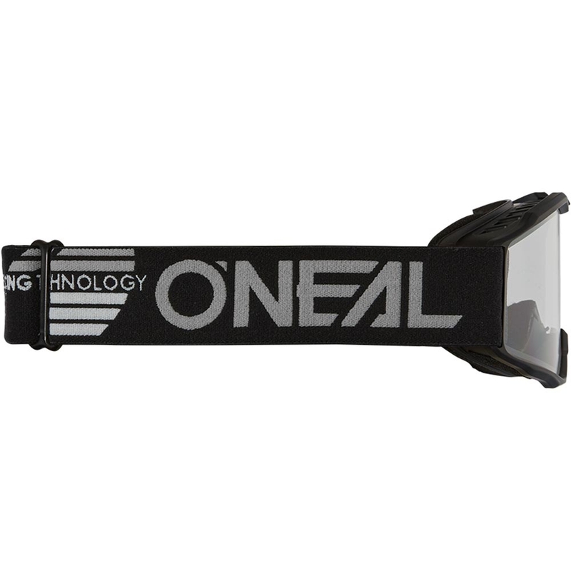 O'Neal B-10 Solid Kinder-Motocrossbrille, schwarz mit klaren Gläsern