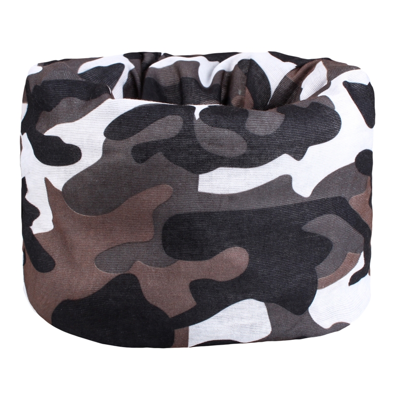 Multifunktionaler Motorradschal RSA Camo grau