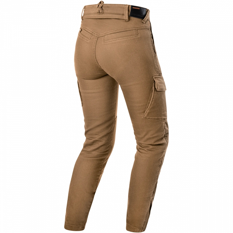 Damen-Motorradjeans, kurz geschnitten, Shima Recon, sandfarben