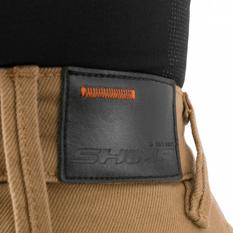 Damen-Motorradjeans, kurz geschnitten, Shima Recon, sandfarben