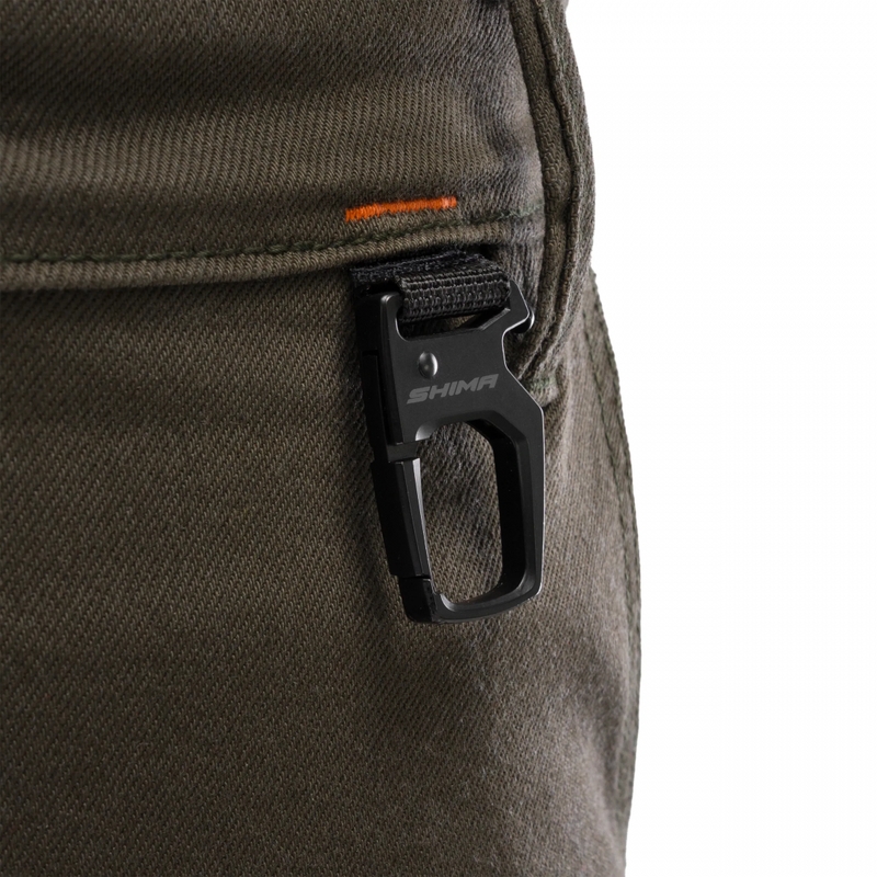 Shima Recon Damen-Motorradjeans in Cropped-Länge, grün