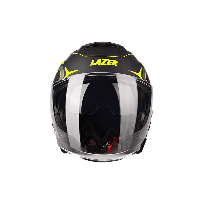 Offener Motorradhelm Lazer Tango Hexa schwarz-fluo gelb Ausverkauf