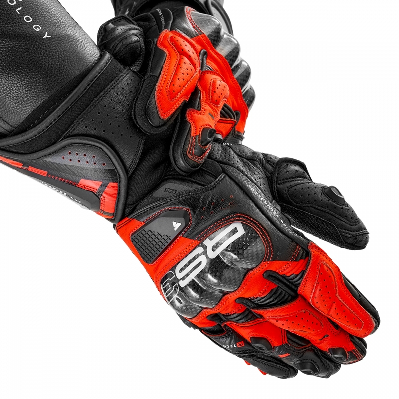 Motorradhandschuhe Shima RS-3 fluoreszierend rot