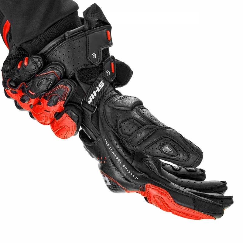 Motorradhandschuhe Shima RS-3 fluoreszierend rot
