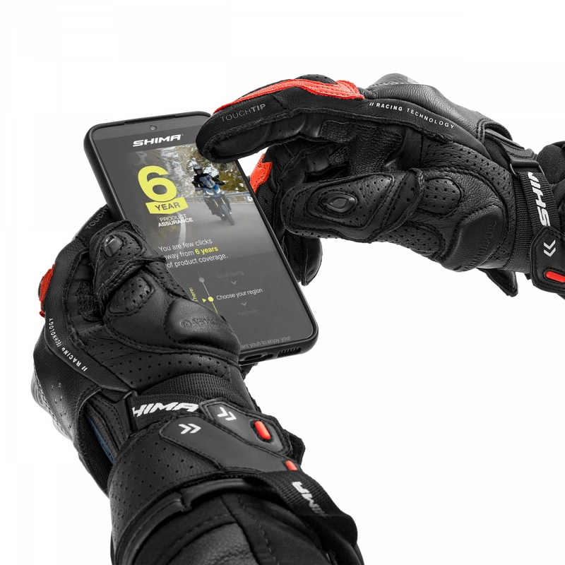 Motorradhandschuhe Shima RS-3 fluoreszierend rot