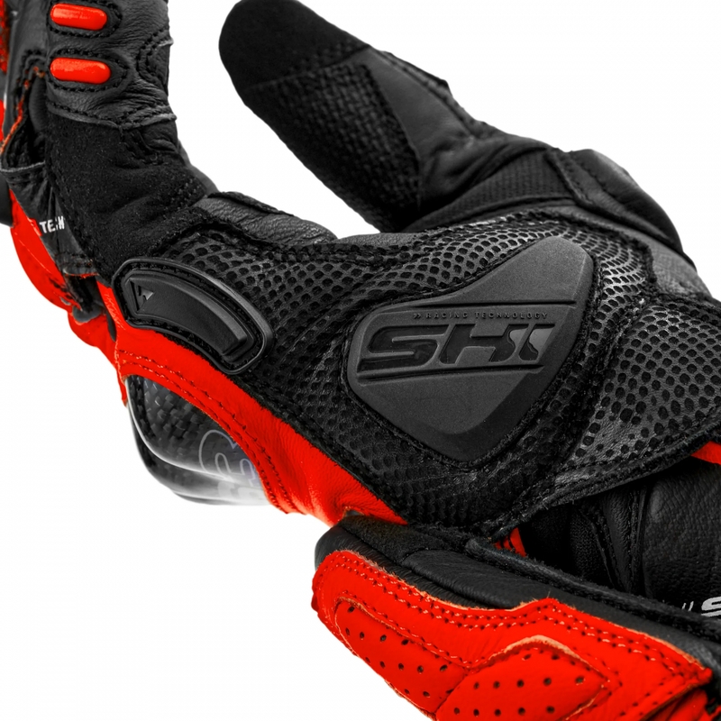 Motorradhandschuhe Shima RS-3 fluoreszierend rot
